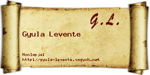 Gyula Levente névjegykártya