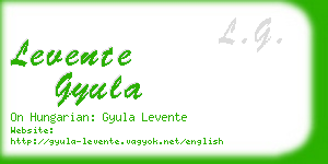 levente gyula business card